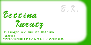 bettina kurutz business card